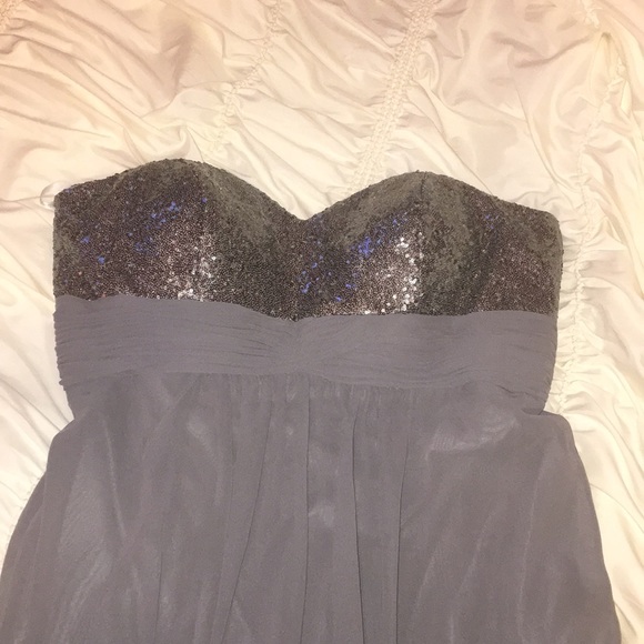 Gray Bridesmaid Dress - Picture 3 of 7